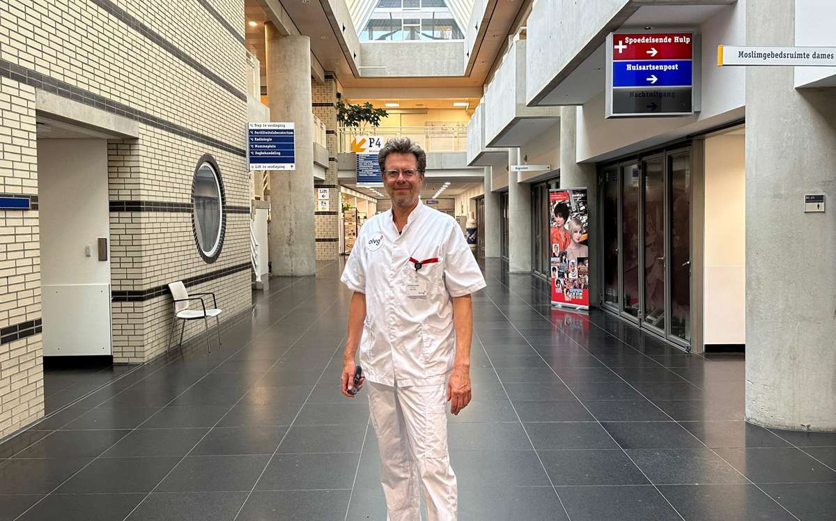 Roland van Tulder in de Lichtstraat op OLVG, locatie Oost