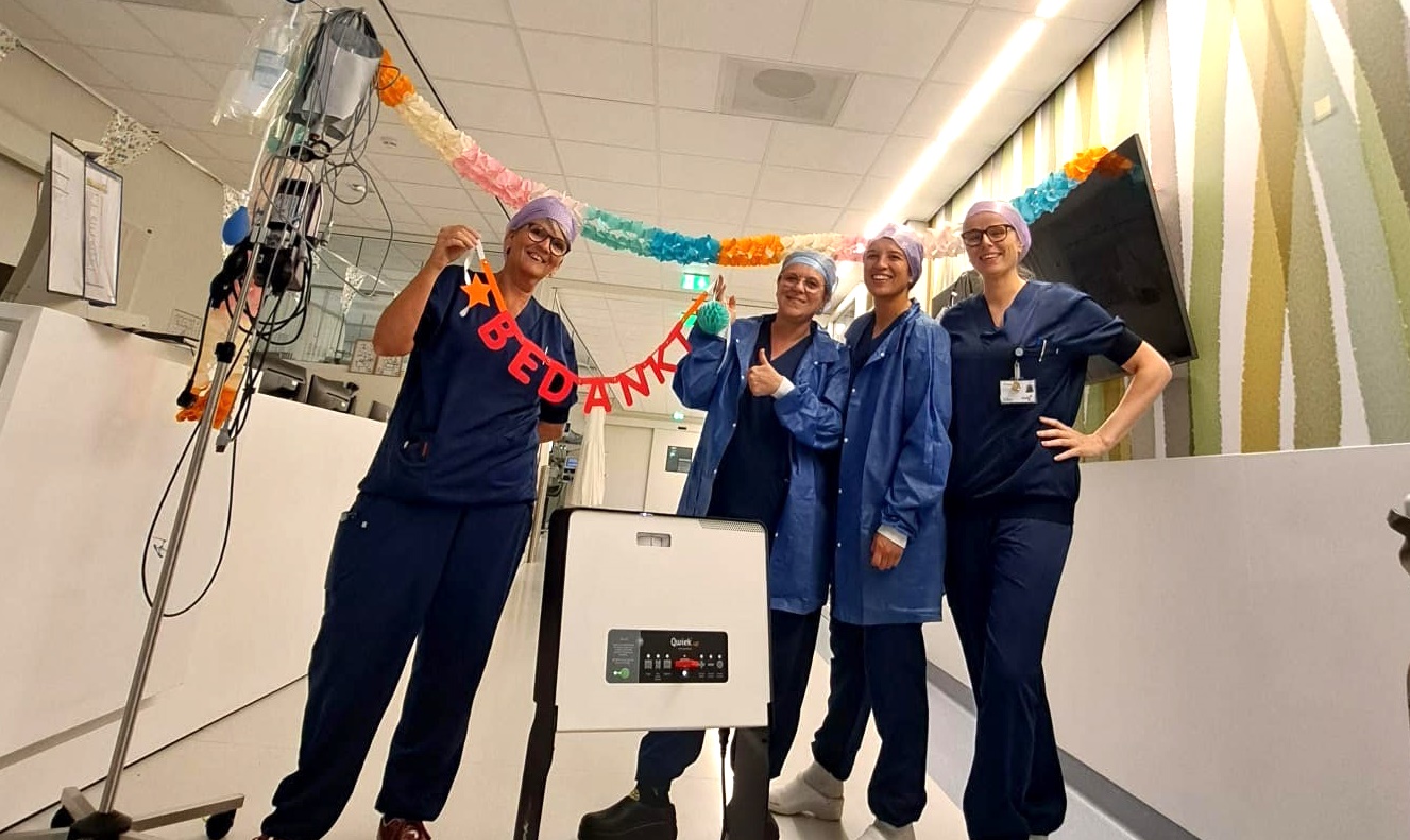 Op de afdeling Geriatrie wordt de Qwiek.Up dankbaar in gebruik genomen